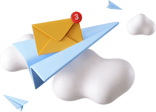 Envelope and paper plane illustration